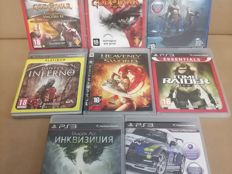 Пополнение коллекции на PS3 и PS4: GOW 4, GOW3, GOW Collection v.2, Dante’s inferno, Heavenly Sword, TRU, GT5 Academy Edition, Dragon Age Inquisition