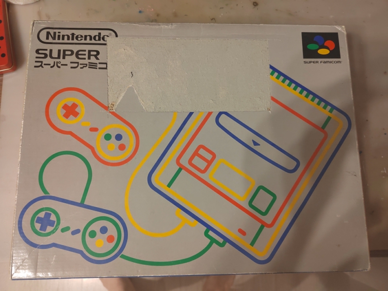 Восстановил испорченную коробку от Super Famicom